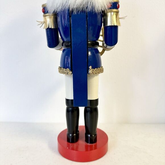 New Kurt Adler Wooden Nutcracker With Harp Christmas 13.5 Inch Hand Crafted - Picture 7 of 10